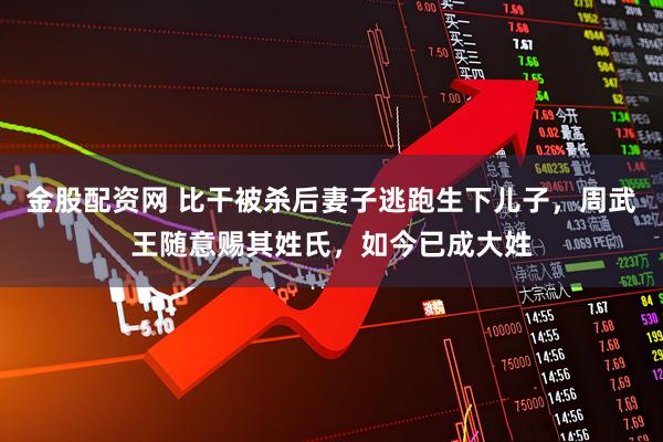 金股配资网 比干被杀后妻子逃跑生下儿子，周武王随意赐其姓氏，如今已成大姓